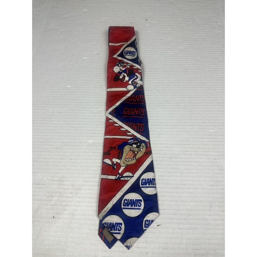 VTG 1993 NFL‎ Molto NY GIants Necktie-Tazmanian Devil and Sylvester the cat